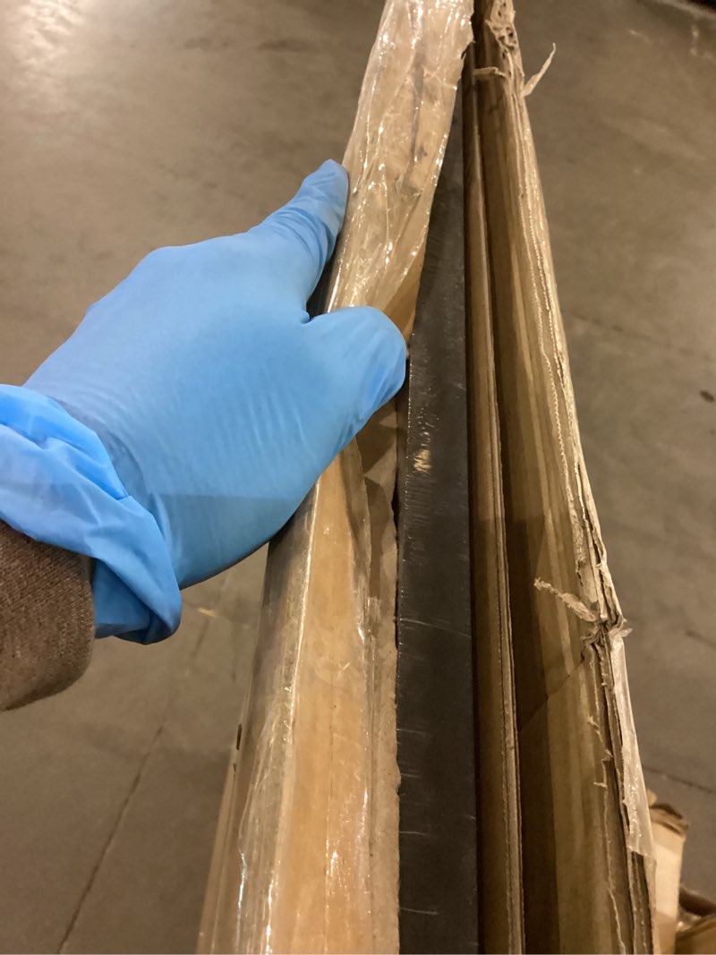 Condition photo showing New/Like New for Large Cork Board Bulletin Board - 48'' x 36'' - Rustic Black Frame Corkboard for Wall - Decorative Message Board, Vision Board, Pin Board, Picture Board, Photo Board Black Frame 48"x36"