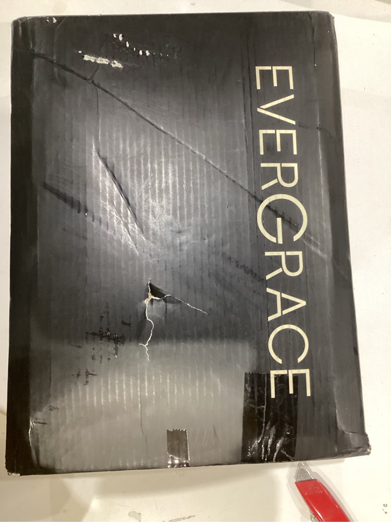 Condition photo showing New/Like New for EVERGRACE Velvet Quilt Set King Size, Luxurious Soft Striped Channel Bedding Set, Lightweight Velvet Comforter for All Season, Oversized Bedspread Coverlet with 2 Matching Shams, Charcoal Gray King (104" x 92") Charcoal Gray