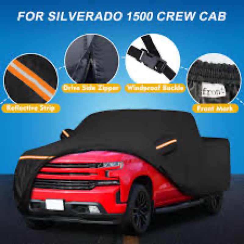 QUNSUNUS Car Cover for Silverado 1500 Waterproof All Weather Pickup Truck Covers for Chevy Silverado