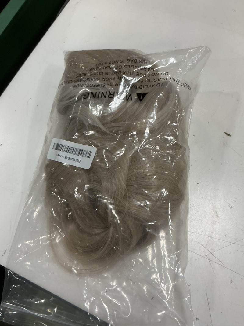 Condition photo showing As Is for sapphirewigs 13×4 body wave lace front wig for women highlight ash blonde with white tips pre plucked hairline long wavy synthetic wigs for daily party use 26inch