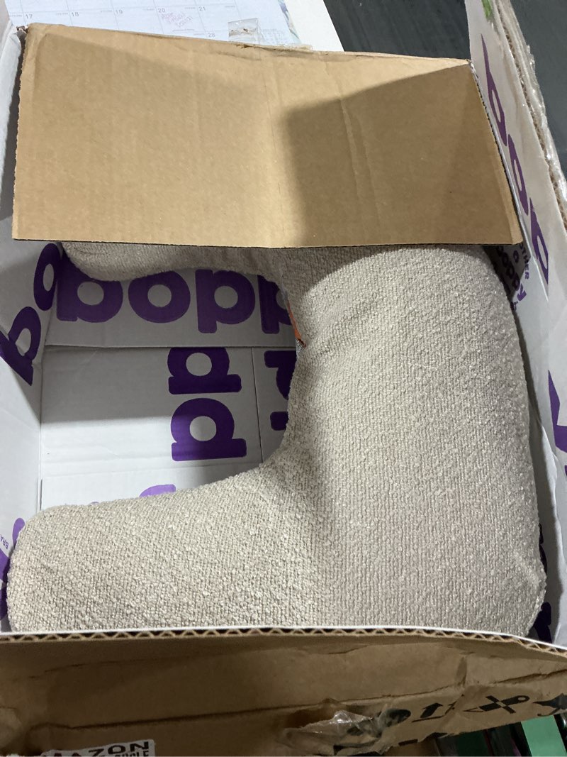 Condition photo showing Good Condition for boppy nursing pillow - ergonomic bottle & breastfeeding pillow with high, firm, large area, water-repellent cushion with washable cover; baby safety alliance verified - oatmeal boucle new nursing pillow luxe - oatmeal boucle