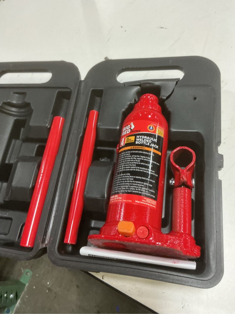 Condition photo showing Good Condition for Torin T90413 Big Red Hydraulic Bottle Jack with Carrying Case, 4 Ton (8,000 lb) Capacity 4 Ton?8,000 lbs? bottle jack with storage case