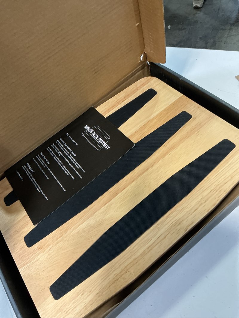 Condition photo showing Good Condition for Adjustable Under Desk Foot Stool - Ergonomic Foot Rest with 7 Angles - Natural