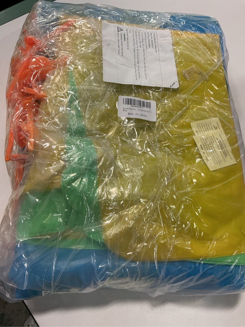 Condition photo showing New/Like New for 40'x7.5' slip lawn water slide - giant slip splash and slide summer slip water and slides heavy duty for outdoor backyard lawn summer party with 2 bodyboards and 20 stakes