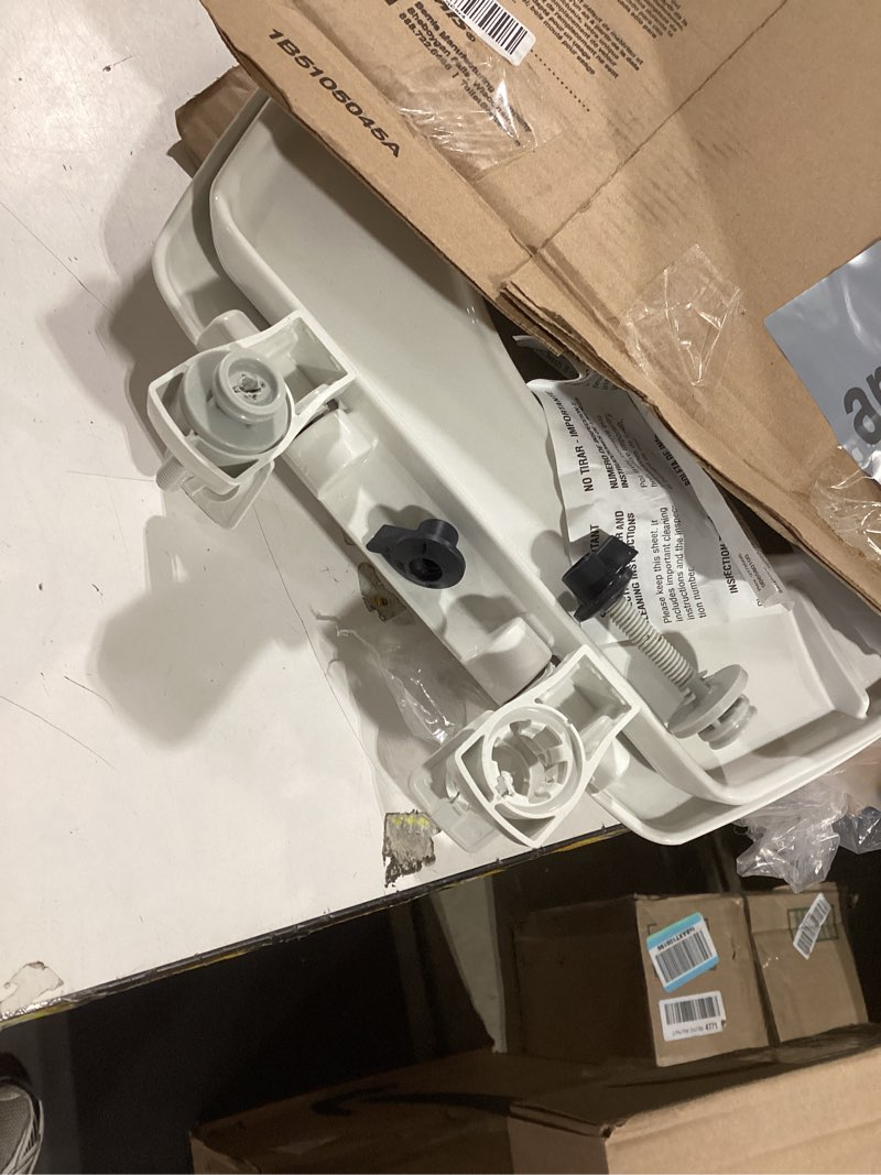 Condition photo showing As Is for bemis 730slec slow close toilet seat, easy clean hinges and durable plastic seat, made in usa, round, white