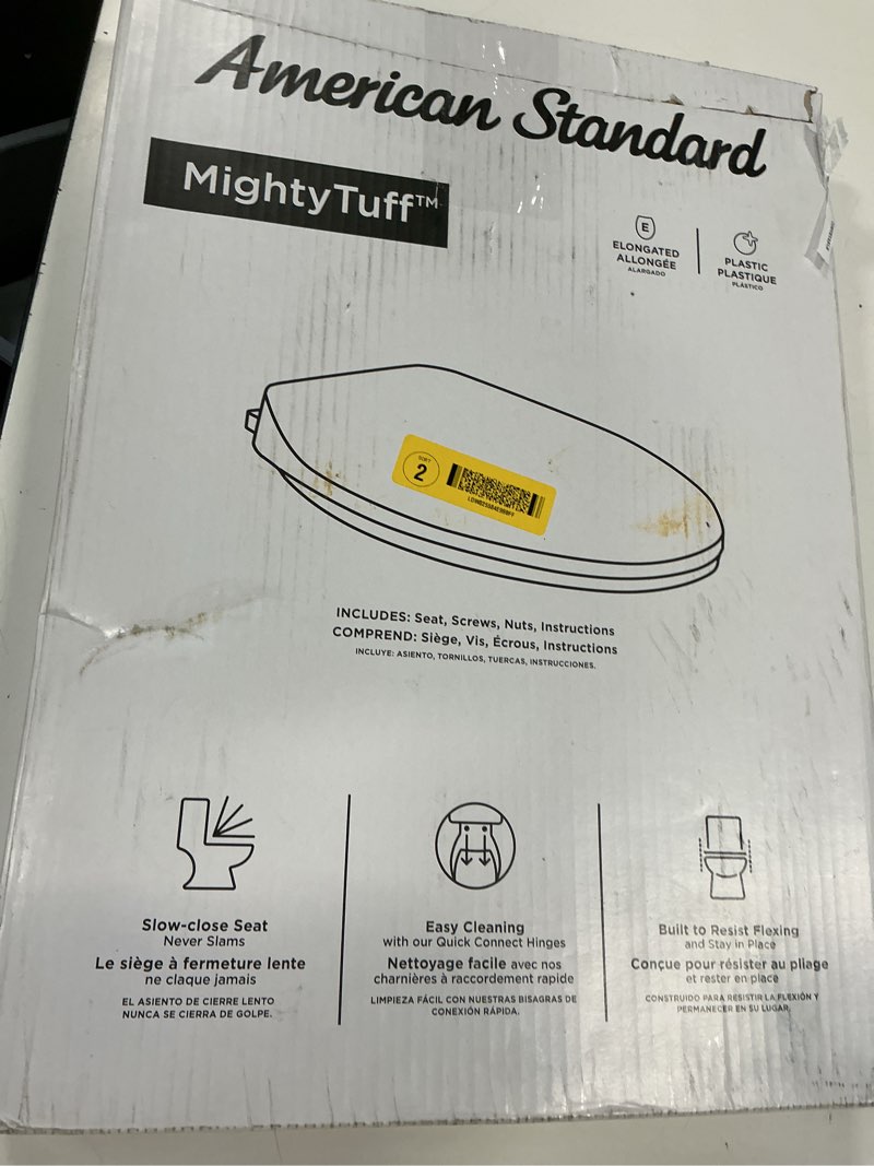 Condition photo showing New/Like New for AMERICAN STANDARD MIGHTY TUFF SLOW CLOSE ELONGATED TOILET SEAT