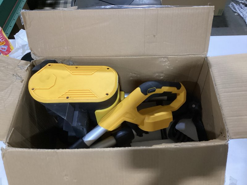 Condition photo showing As Is for Cordless Electric Snow Shovel, Brushless 12-Inch Width 6-Inch Depth Snow Blower, Lightweight Snow Thrower Machine, Efficient Snow Removal with Battery and Charger, 2 Batteries