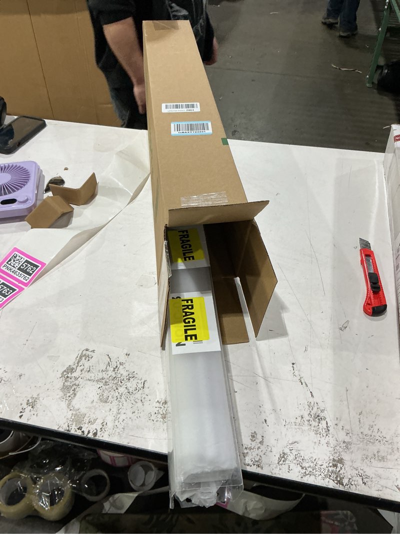 Condition photo showing New/Like New for aosky cordless roller shades blackout blinds for windows room darkening rolled up shades with spring system, uv protection window shades door blinds for home and office (24" w x 72" h,white) 24"w x 72"h white