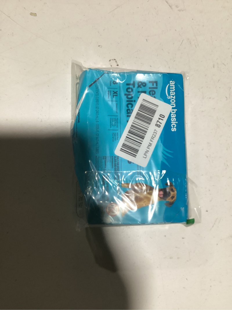 Condition photo showing As Is for Amazon Basics PreventativeFlea, Tick & Mosquito Topical Treatment for X-Large Dogs (Over 55 pounds), 6 Count, Packaging May Vary