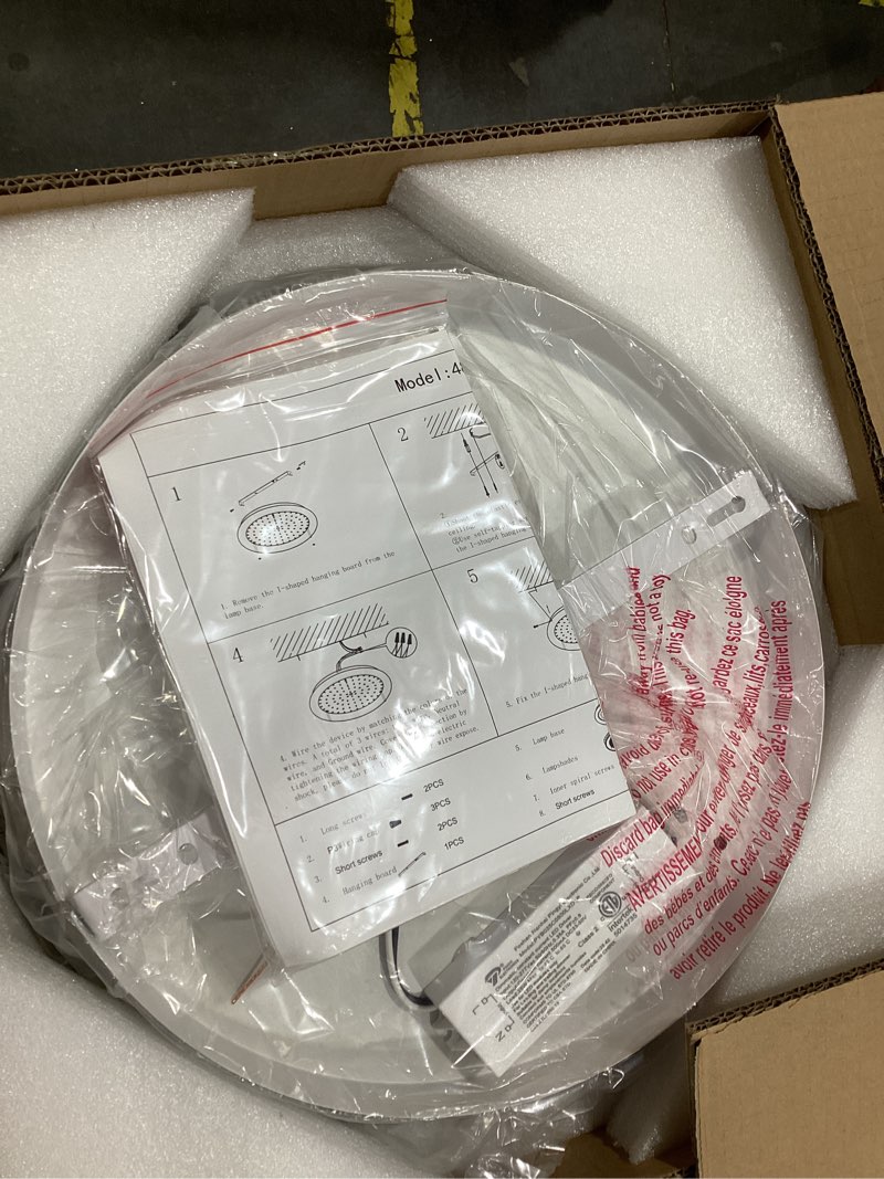 Condition photo showing New/Like New for crystal ceiling light fixture 13 inch flush mount ceiling light led 4000k dimmable modern ceiling lamp for bedroom bathroom kitchen island 13.7 inch 4000k