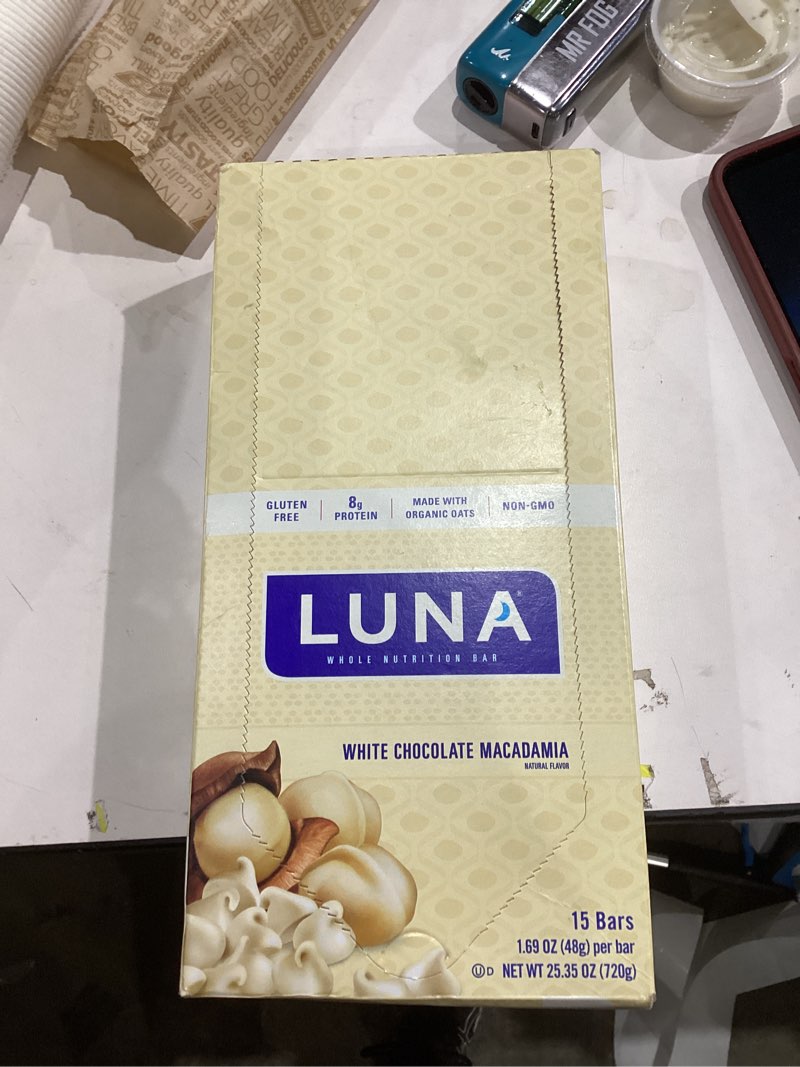 Condition photo showing New/Like New for Clif, Bar Luna White Chocolate Macadamia 15 Count, 25.35 Ounce