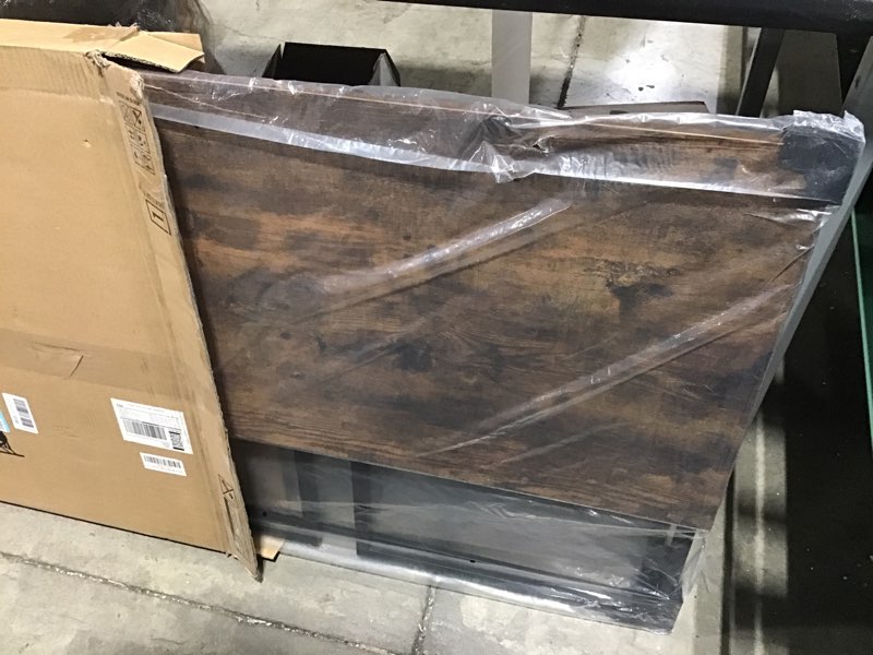 Condition photo showing New/Like New for Folding Desk 40 Inch - No Assembly Small Foldable Desk for Small Space Minimalist, Space Saving Collapsible Compact Desks Portable Table for Craft, Writing, Study and Work Rustic Brown 40 x 20 Inch