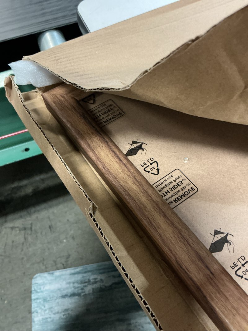 Condition photo showing Good Condition for rustic walnut 18x22 frame - single frame, 18 x 22 poster frame for artwork, puzzles, photos and movie posters picture frames 18" x 22"
