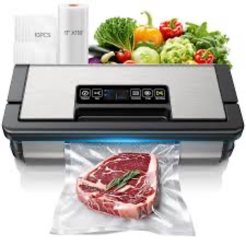 95kPa Vacuum Sealer Machine, Fully Automatic Food Sealer, Touch Display, 10-in-1 Functions & Powerfu
