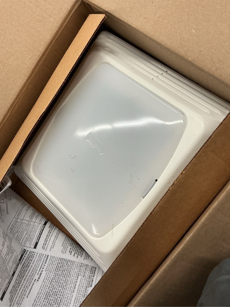 Condition photo showing As Is for air king 4-sone 70-cfm white