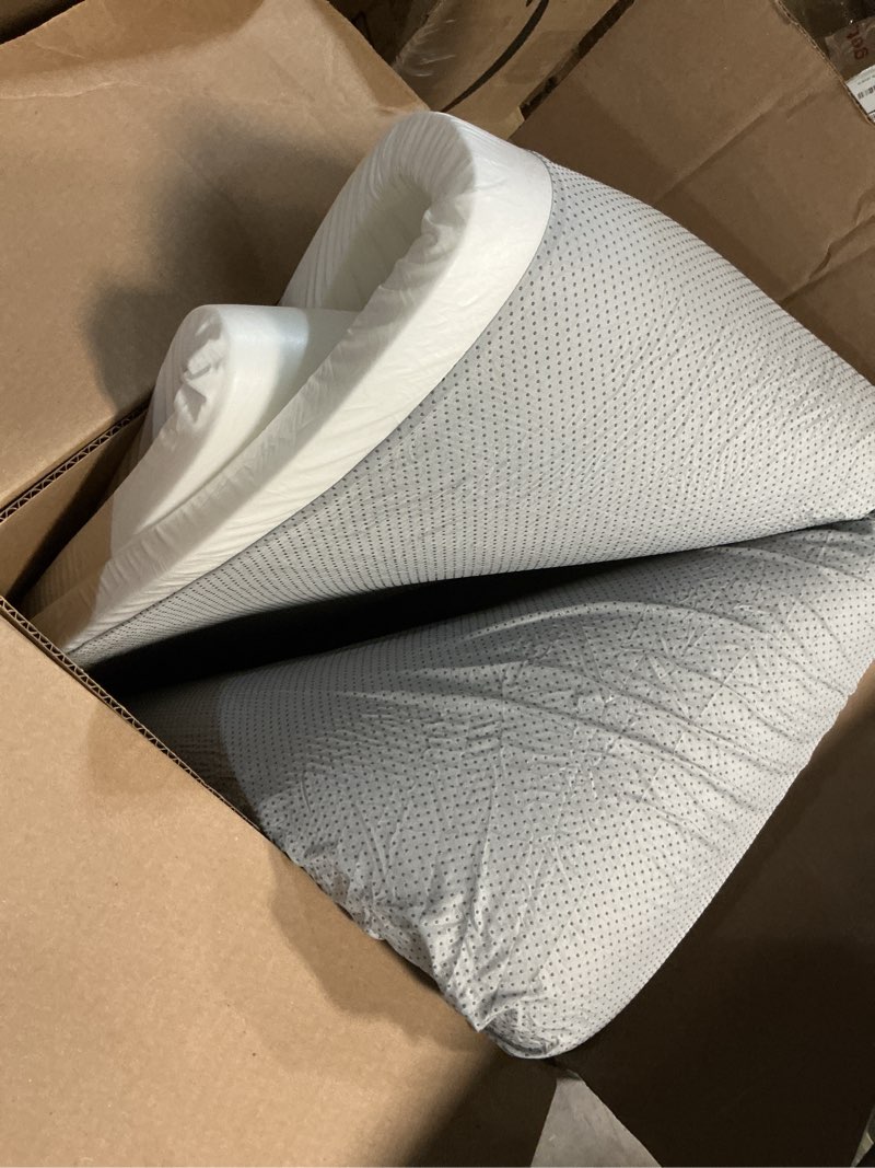 Condition photo showing As Is for Blissful Diary 1.3" Thick Baby Play Mat, 71x59 Playpen Mat with Removable & Washable Cover, Extra Large Crawling Rug for Floor, Foam Cushion & Non-Slip Backing for Kid, Toddler and Infants, Light Grey Light Grey 71" X 59" X 1.3''