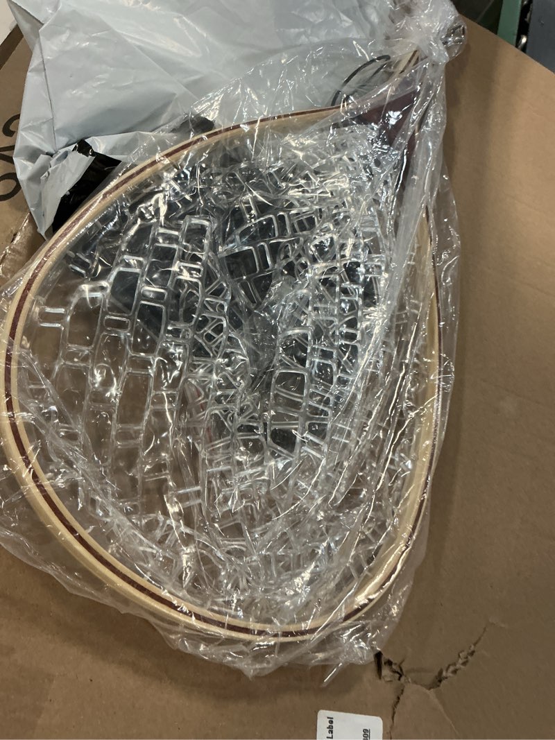 Condition photo showing Good Condition for plusinno fly fishing net, wooden frame fishing landing net with magnetic release, soft rubber mesh net for trout bass catch and release, magnetic fly fishing gear straight handle