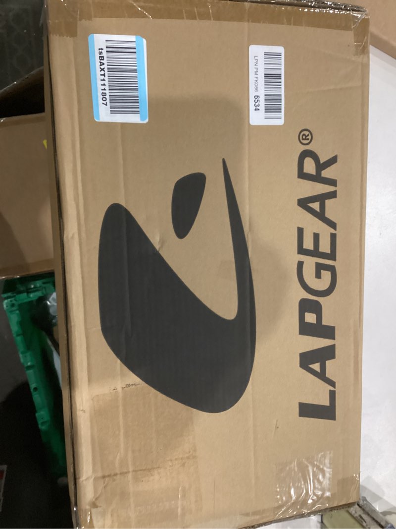 Condition photo showing Good Condition for LAPGEAR Home Office Lap Desk with Device Ledge, Mouse Pad, and Phone Holder - Gray Woodgrain - Fits up to 15.6 Inch Laptops - Style No. 91545 Gray Woodgrain Home Office