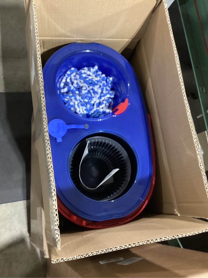 Condition photo showing As Is for o-cedar rinseclean spin mop & bucket system | clean with water | removes 99% of bacteria plastic rinseclean spin mop & bucket cleaning system