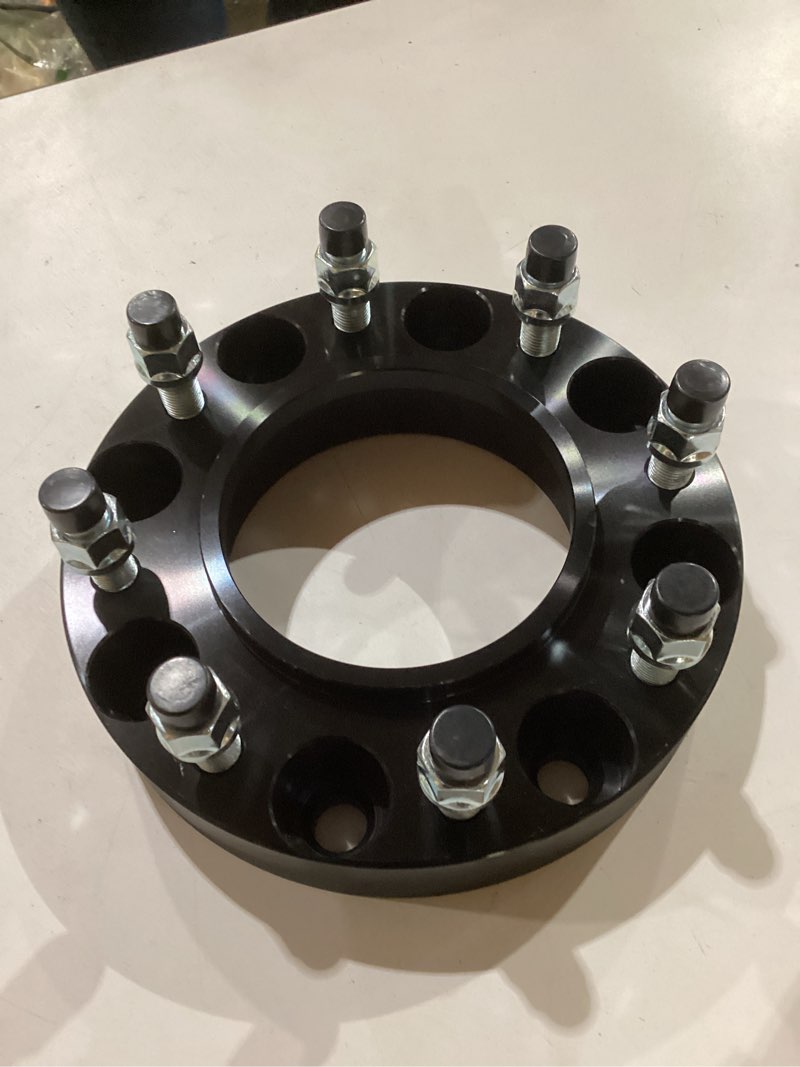 Condition photo showing New/Like New for EVIL ENERGY 8x180 Wheel Spacers 1.5 inch Compatible with Chevy Silverado 2500 2011-2018, 8x180 mm Hubcentric with Lip 8 Lugs 124.1 mm Hub Bore M14x1.5 Studs Black