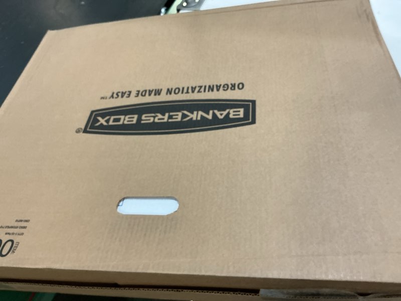 Condition photo showing New/Like New for bankers box 12 pack standard duty file storage boxes, standard assembly, removable lid, letter/legal (0071301)
