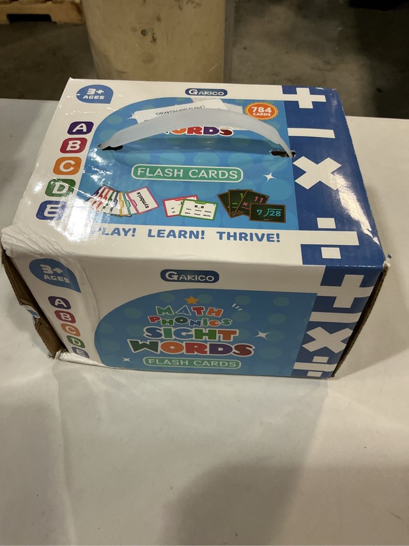 Condition photo showing New/Like New for 1136 sight words/phonics/math flash cards: 800 dolch & fry high frequency sight words, 112 phonic flash cards, 224 double-sided math flashcards for kids pre-k to 6th grade-784 cards total
