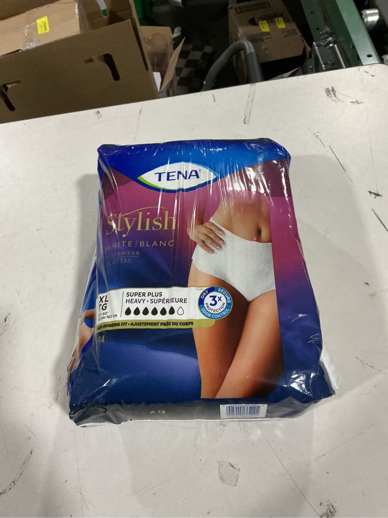 Condition photo showing New/Like New for tena incontinence underwear for women  super plus  xl  14 ct