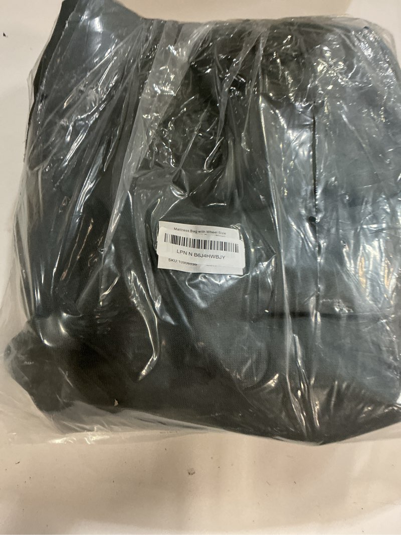 Condition photo showing As Is for cuddly nest folding mattress storage bag with wheels & handles - 900d heavy duty storage container fits for 6" twin & twin xl tri-fold mattress,grey fits 6" twin & twin xl mattress& wheel grey with wheel