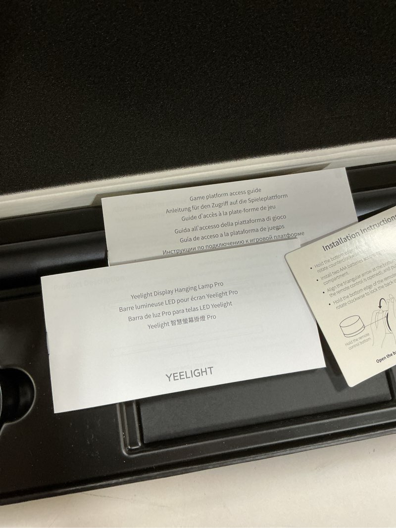 Condition photo showing As Is for YEELIGHT Monitor Light Bar, Computer Monitor Lamp, 250LM No Glare Eye-Care LED Screen Bar, Touch Control USB Reading Desk Lamp for Home Office Work, Stepless Dimming Adjustable Color Temperature