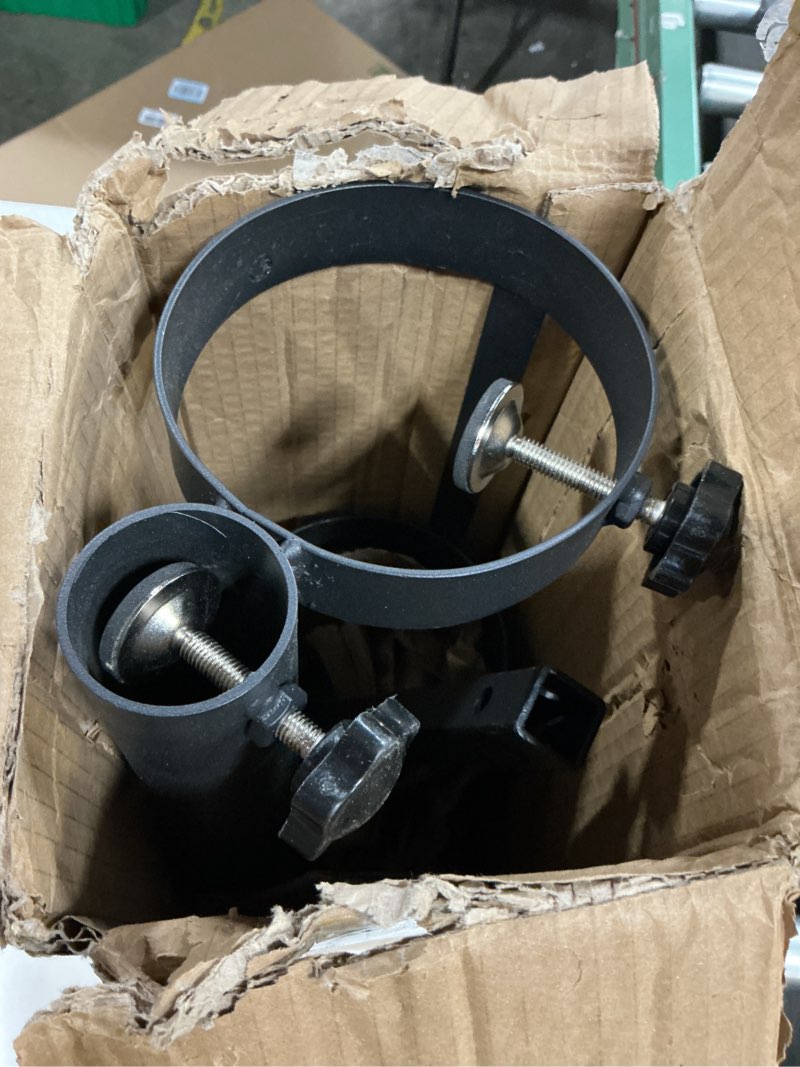 Condition photo showing As Is for moofi 2-in-1 metal oxygen tank holder, universal d, e cylinder carrier, heavy-duty metal oxygen hold