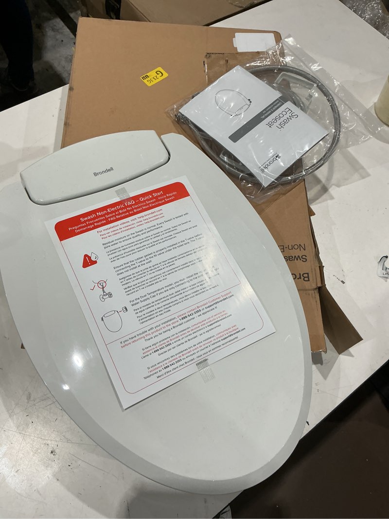 Condition photo showing Good Condition for brondell swash cl99 non-electric bidet elongated toilet seat nob
