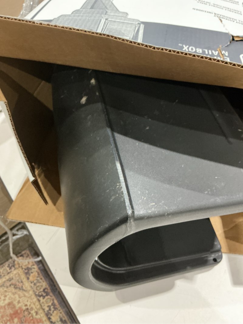 Condition photo showing As Is for step2 post mount black plastic standard mailbox