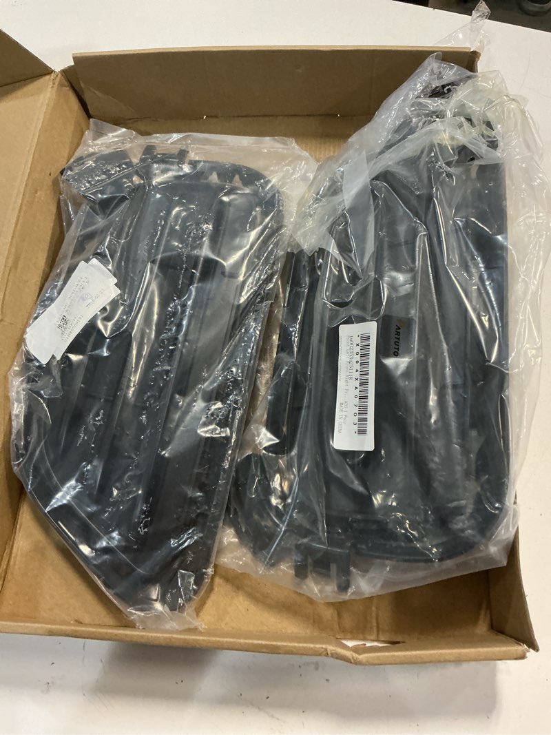 Condition photo showing Good Condition for front left front right front bumper fog light cover no.51117338513 fog lamp bezel trim for bmw x3 sdrive28i, xdrive28d 2015-2017 black abs 1 pair