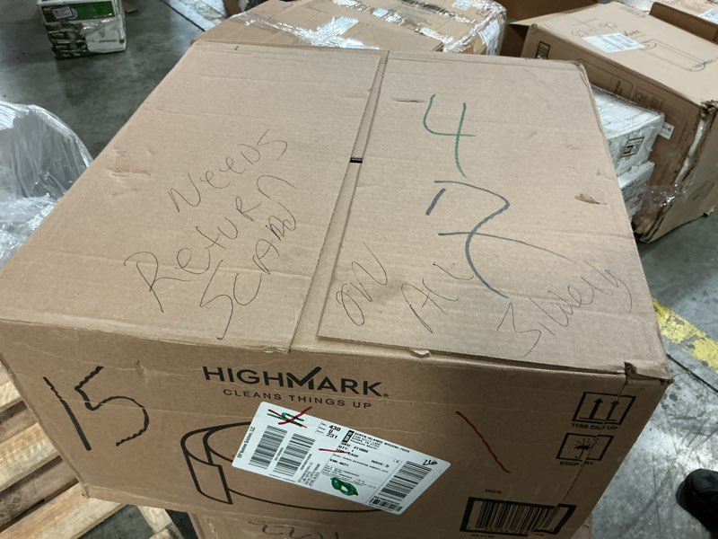 Condition photo showing New/Like New for highmark 2-ply jumbo tissue rolls  9  diameter  bright white  1 000  per roll  case of 12 rolls