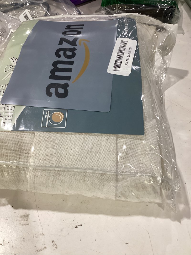 Condition photo showing New/Like New for extra wide 100 inch linen curtains for living room divider light filtering semi sheer patio curtain for sliding door natural coastal decor sunroom floor to ceiling window drapes panels 100" wide natural 100"w x 84"l (pack of 1)