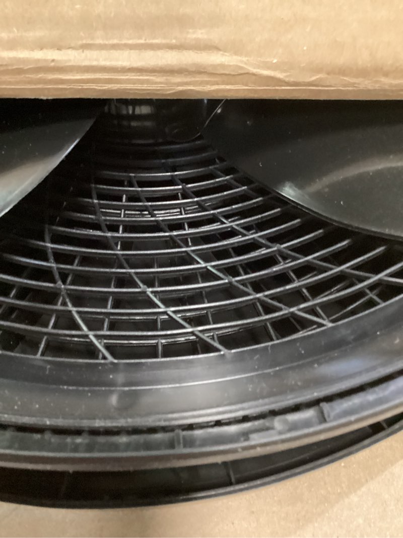 Condition photo showing Good Condition for lasko oscillating cyclone pedestal fan, adjustable height, timer, remote control, 3 speeds, for bedroom, living room, home office, 18", black, 1843 standard packaging