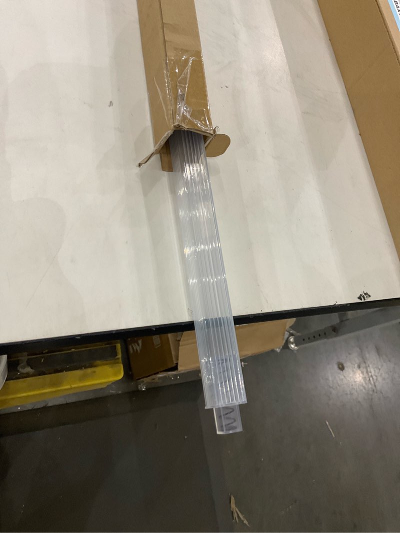 Condition photo showing As Is for 24 Inch Clear Replacement Bathroom Towel Bar with Adjustable Spring Loaded Ends Sturdy Plastic Wall Mount for Bathroom and Kitchen Towel Storage- Replacement Towel Bar for Ceramic Holder 1 Piece