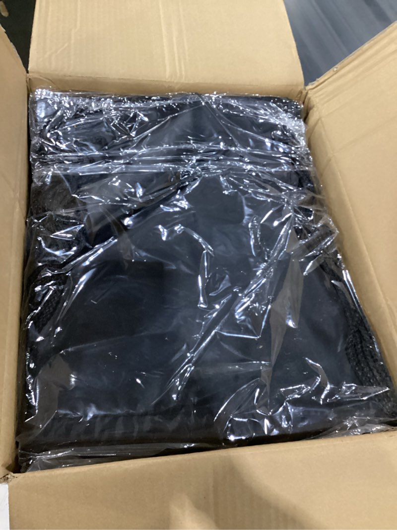Clickslock 100Pcs Black Blank Drawstring Backpacks, 18"x14" 210D Polyester Sports Pack with Reinforc