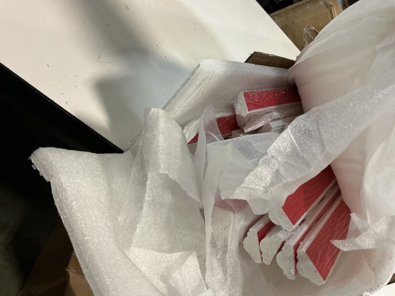 Condition photo showing Good Condition for 3 set peel and stick wall molding kit,premade self adhesive wainscoting panels,ready to assemble accent molding trim for interior wall moulding decor (24x60in)