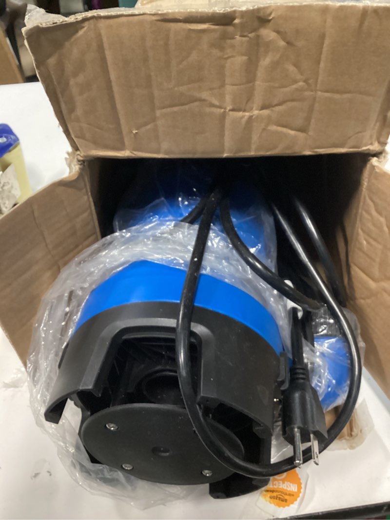 Condition photo showing As Is for FOTING Sump Pump, High Flow Clean&Dirty Submersible Water Pump, Thermoplastic Electric Portable Utility Pump for Pool Draining Hot Tub Garden Basement, 1.5HP 6300GPH with Float Switch