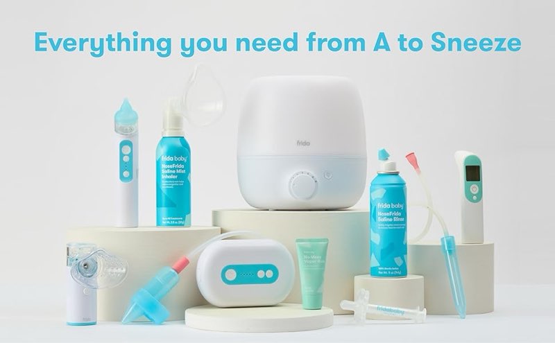 Frida Baby 3-in-1 XL Top Fill Humidifier for Bedroom, Cold & Flu Relief, 6L Tank Cool Mist Humidifier + Diffuser for Large Rooms, Mold Resistant, Nightlight, Auto-Off, Quiet, Essential Oil Diffuser