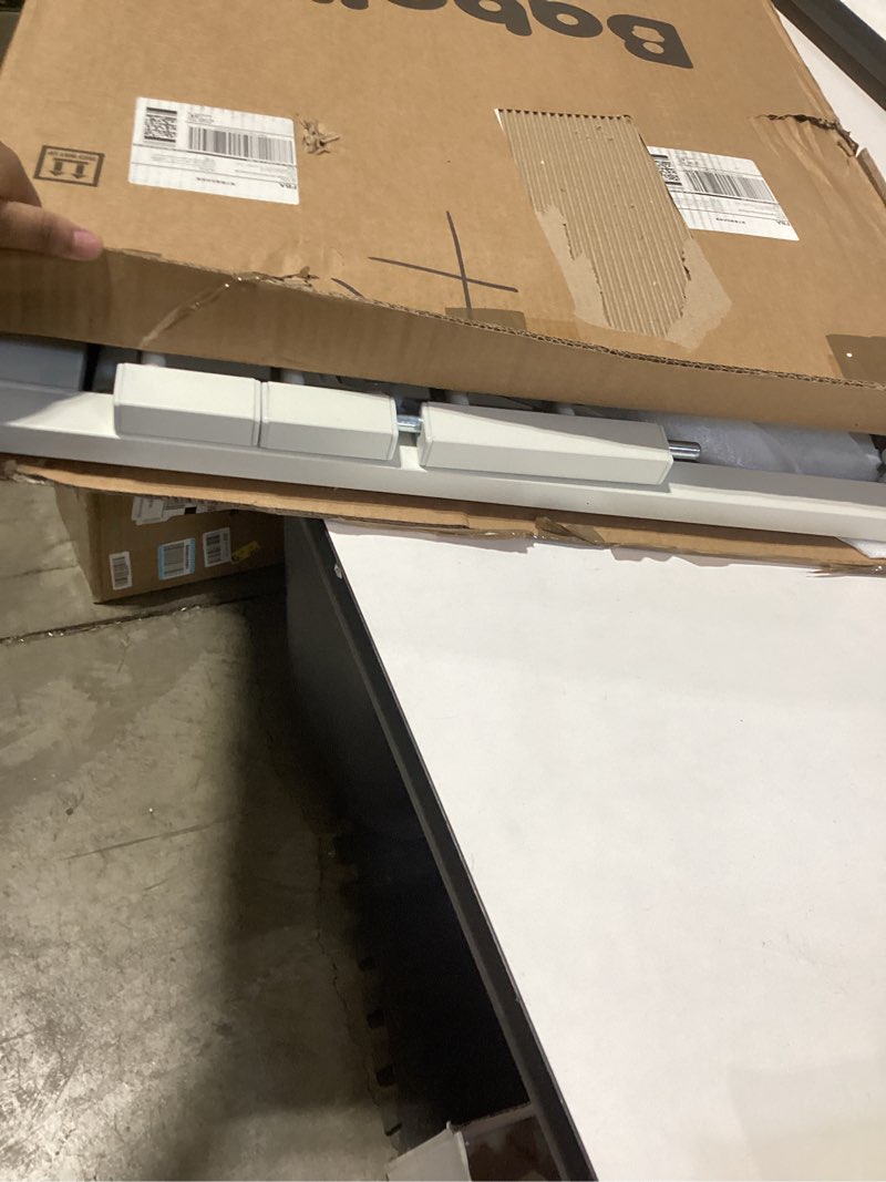 Condition photo showing New/Like New for BABELIO 36" Tall Dog Gate PressGuard C5, 26-40" Wide Auto Close Baby Gate, Pressure Mounted Metal Pet Gate, Easy Install No Drilling, No Tools Needed, with Wall Protectors and Extension Kits, White White 36"Tall 26"-40" Wide