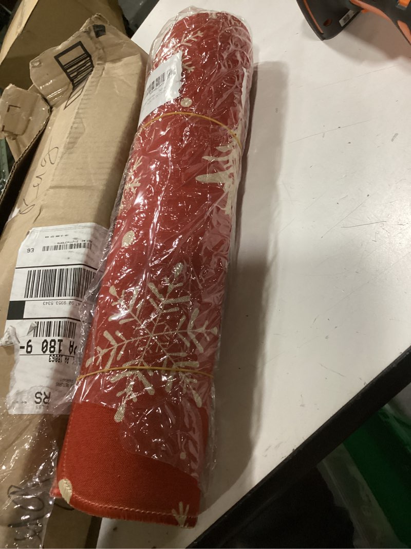 AtawLege Christmas Kitchen Rugs Sets of 2 Piece, Red Merry Christmas Kitchen Mats for Floor, Xmas Tr