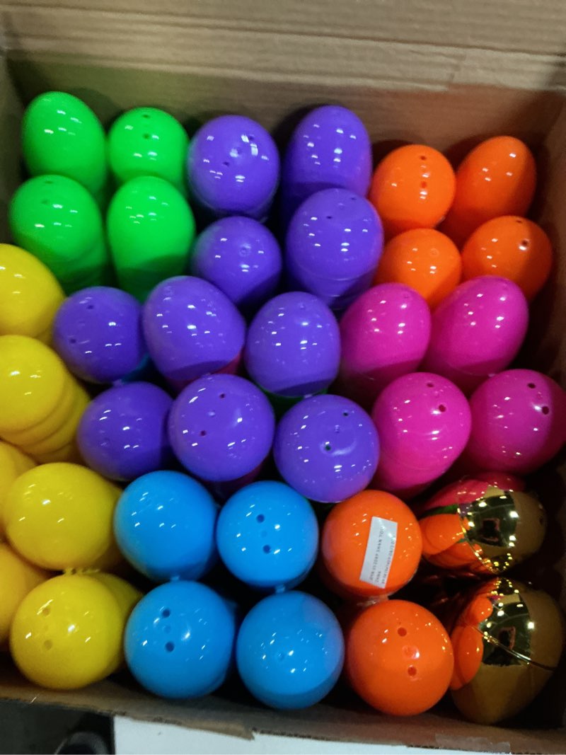 Condition photo showing New/Like New for joyin 200pcs easter eggs, empty 2.3" 194pcs colorful with 6pcs golden eggs bulk plastic fillable for