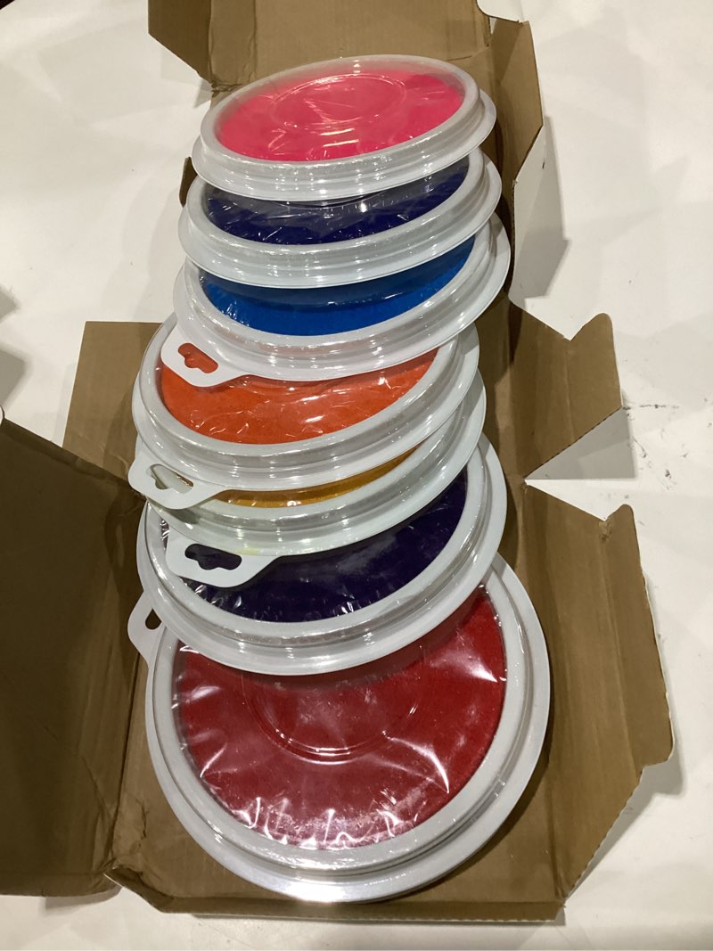 Condition photo showing Good Condition for biggun 7" large ink pad for kids classroom must haves finger paint | hand & footprint size, rainbow ink pads for stamps, safe& washable, crafting paper card making scrapbook, kids birthday gifts