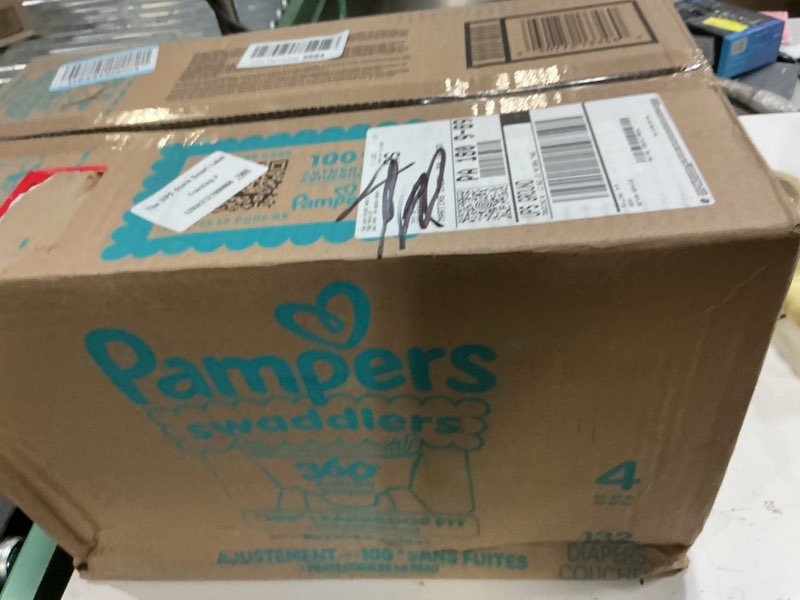 Condition photo showing New/Like New for pampers diapers - swaddlers 360° - size 4, 132 count, up to 100% leakproof comfy dry fit, designed for easy changes, pull on baby diaper (packaging may vary) size 4 132