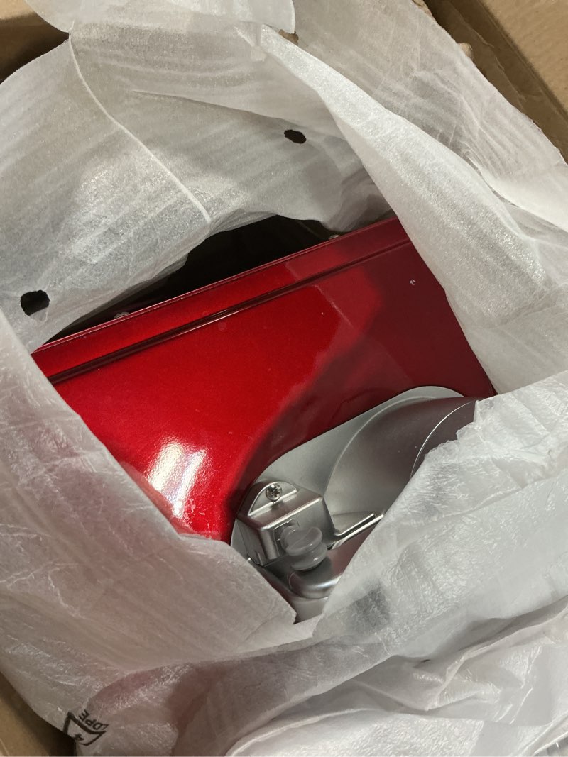 Condition photo showing As Is for cuisinart snow cone machine, home shaved ice maker for snow cones, snow cone maker with reuseable paper cups, makes 5 icy cones for slushies, frozen drinks , red, scm-10p1