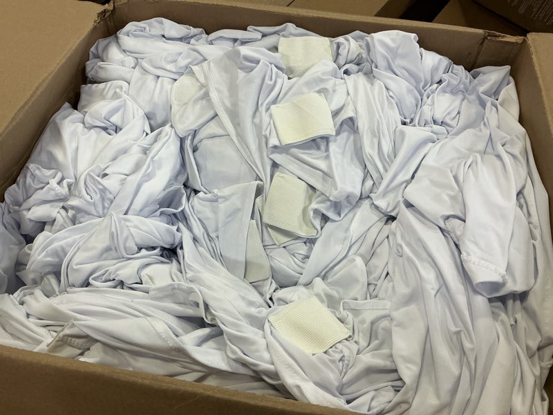 Condition photo showing Good Condition for 60 Pcs White Chair Covers for Dining Chairs Polyester Spandex Chair Covers Stretch Slipcovers Chairs Covers for Party Wedding Dining Banquet Event Chairs Covers White 60PCS