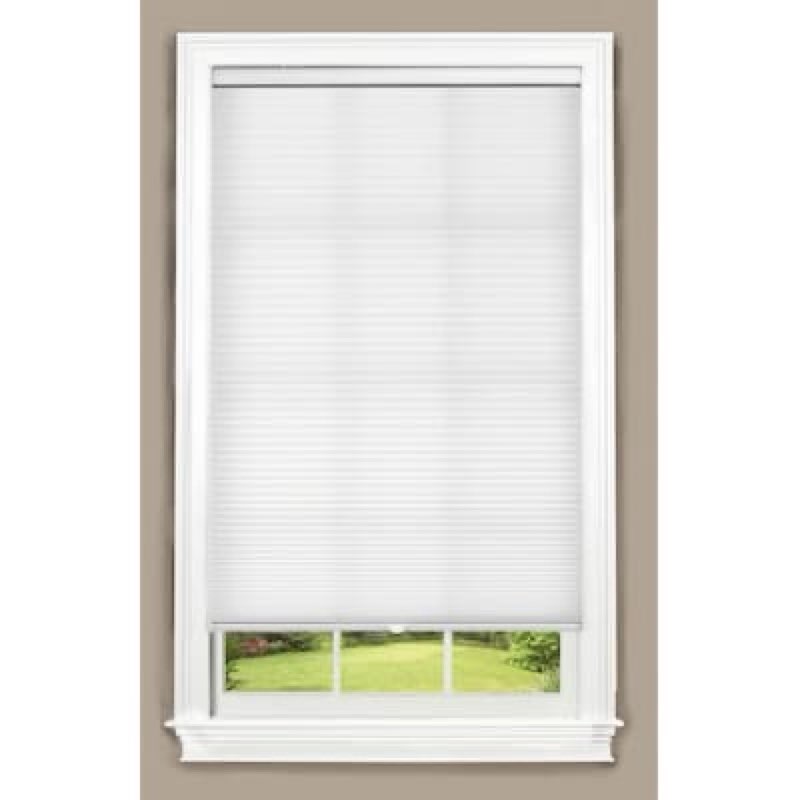  allen + roth 34-in x 48-in white light filtering cordless cellular shade