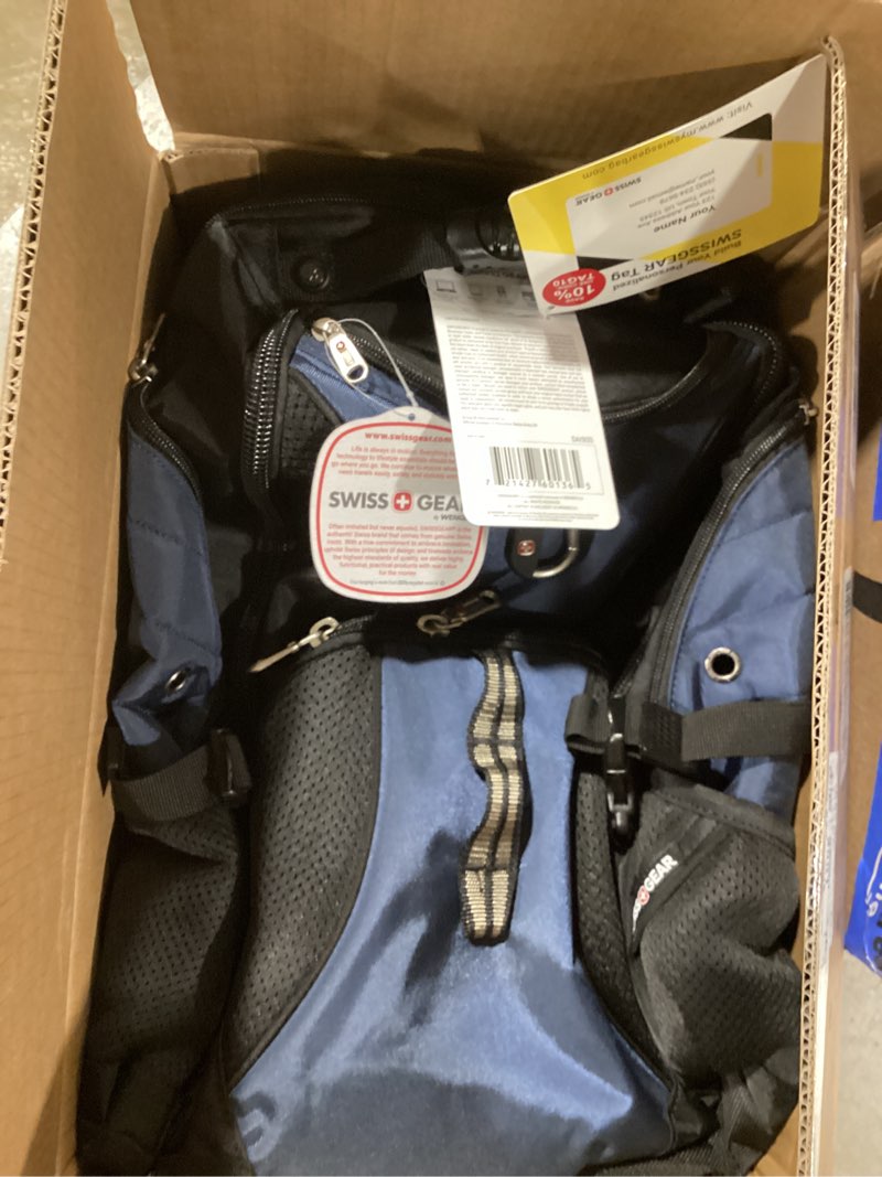 Condition photo showing New/Like New for swissgear 1900 scansmart tsa 17 laptop backpack, blue/black, 19-inch